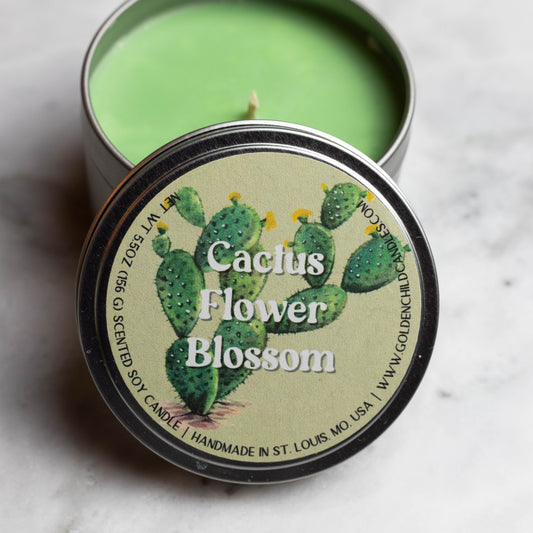 Cactus Flower Blossom Candle