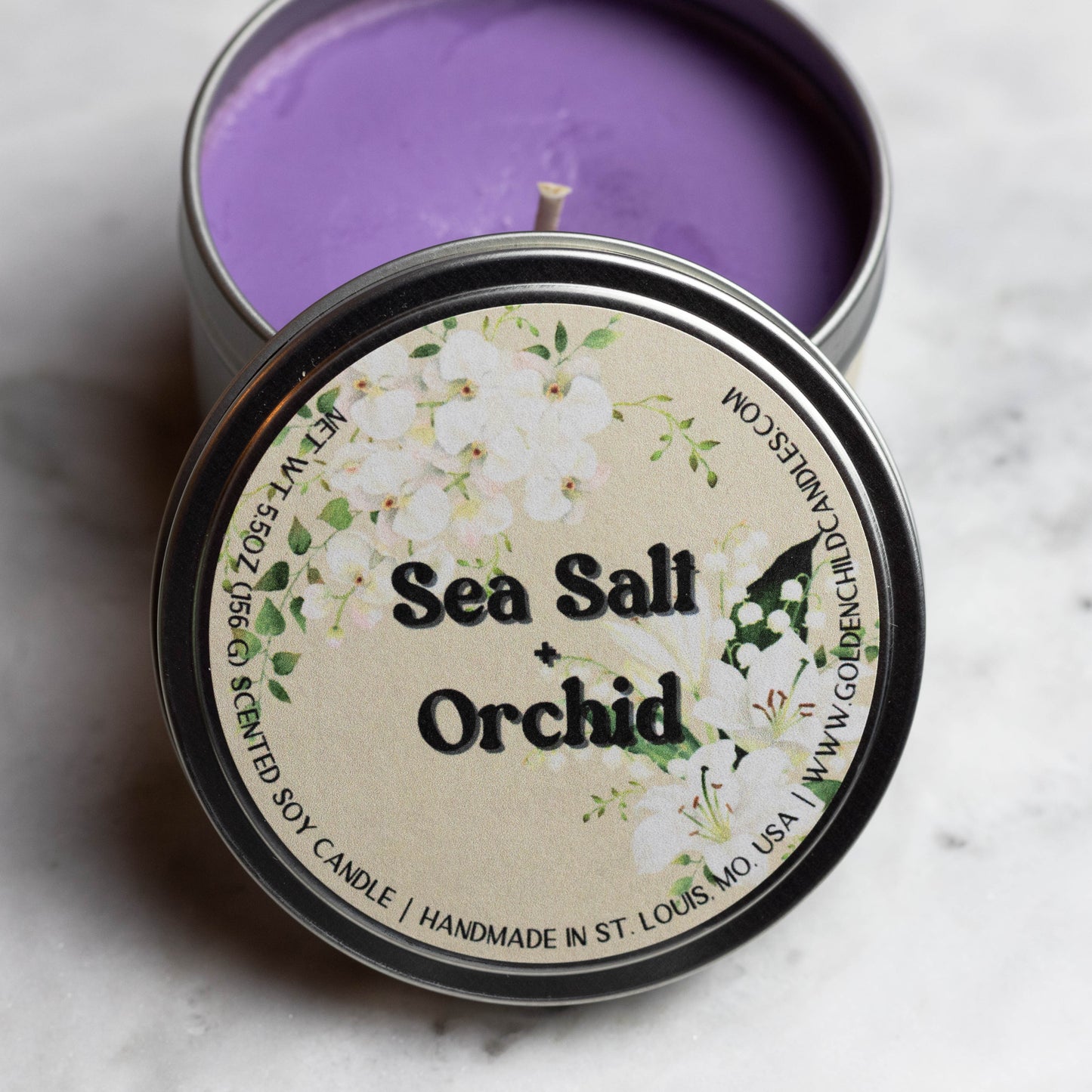 Sea Salt + Orchid Candle