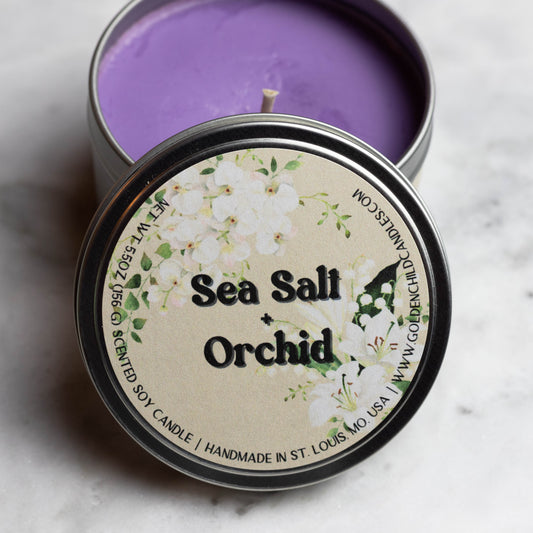 Sea Salt + Orchid Candle