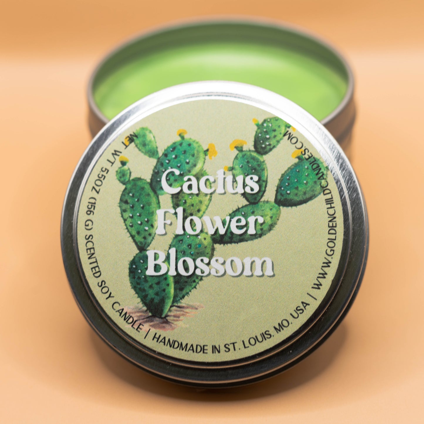 Cactus Flower Blossom Candle