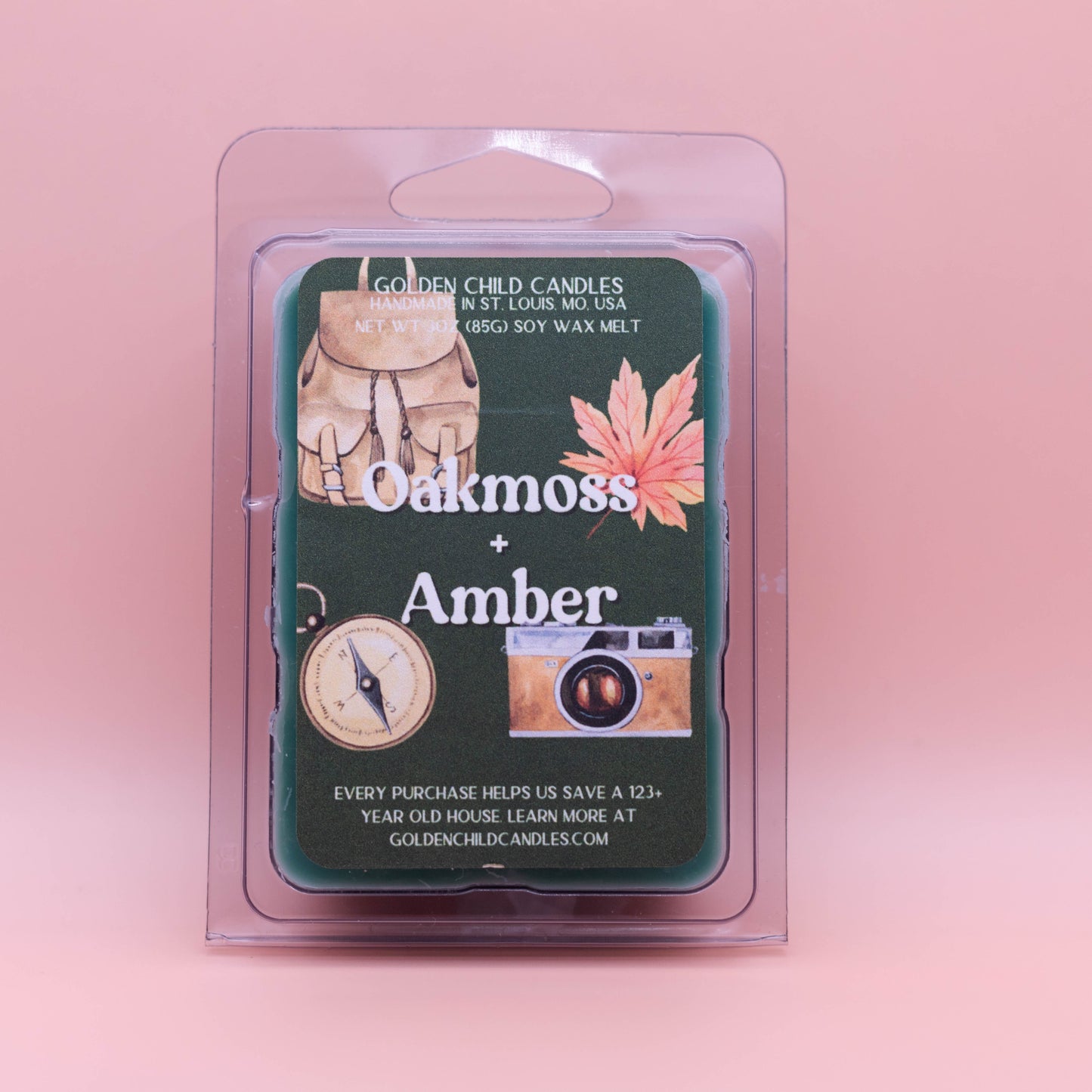 Oakmoss + Amber Soy Wax Melt