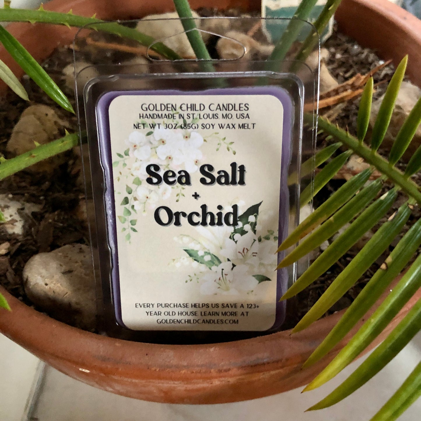 Sea Salt + Orchid Scented Soy Wax Melt
