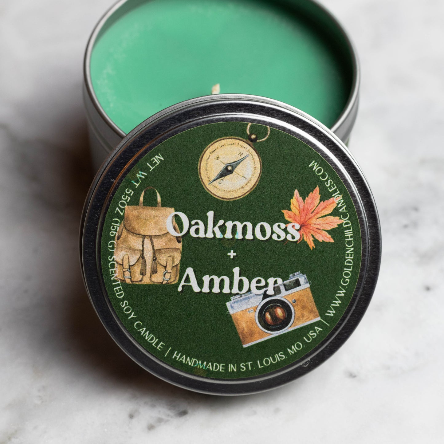 Oakmoss + Amber Candle