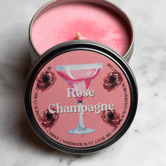 Rose Champagne Candle