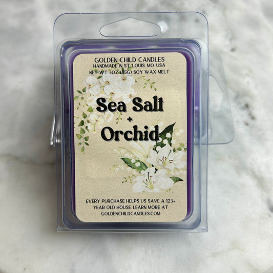 Sea Salt + Orchid Scented Soy Wax Melt