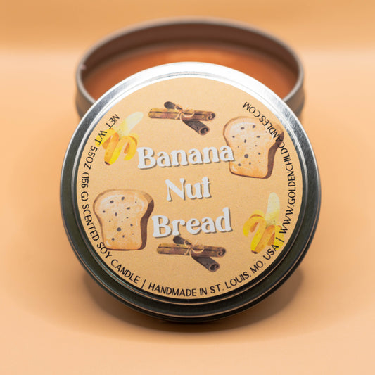 Banana Nut Bread 5.5 oz Travel Tin Candle