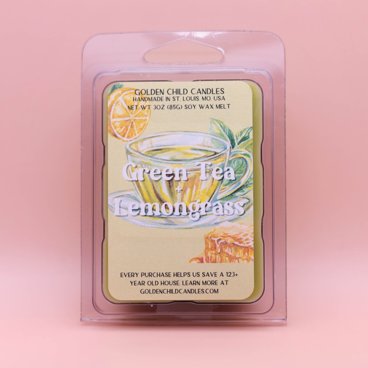Green Tea + Lemongrass Wax Melt