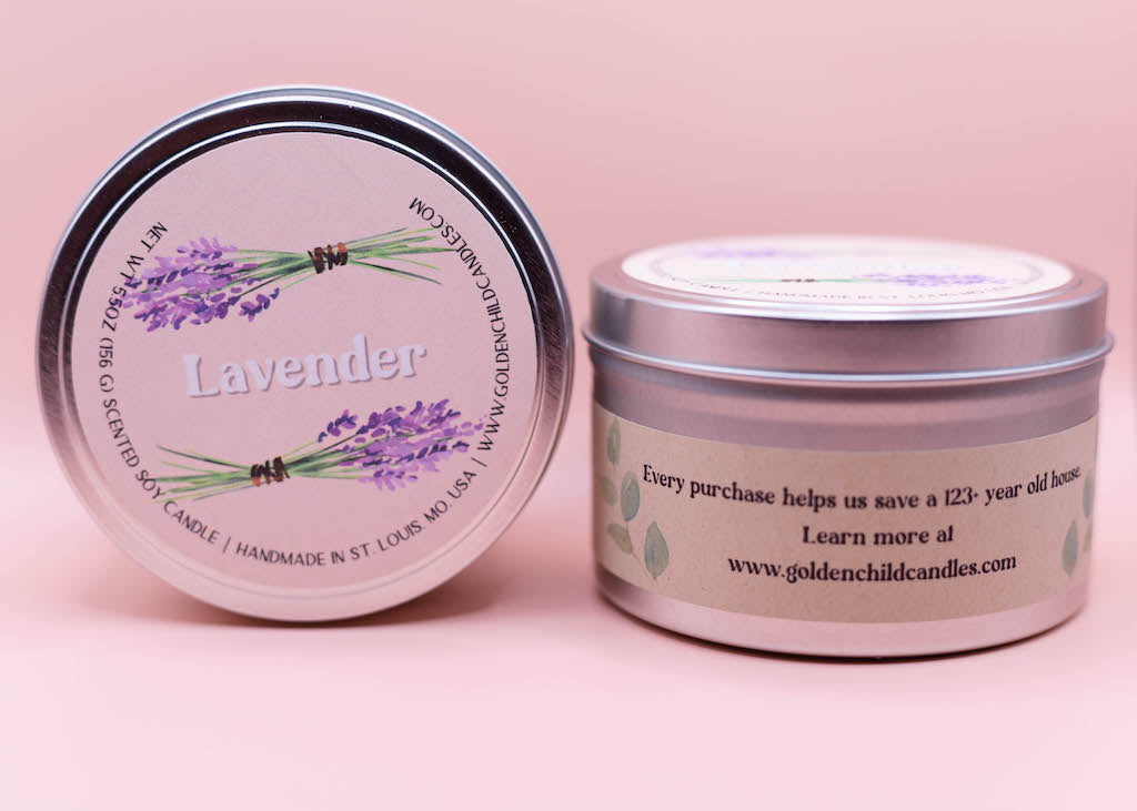 Lavender 5.5 oz Travel Tin Candle