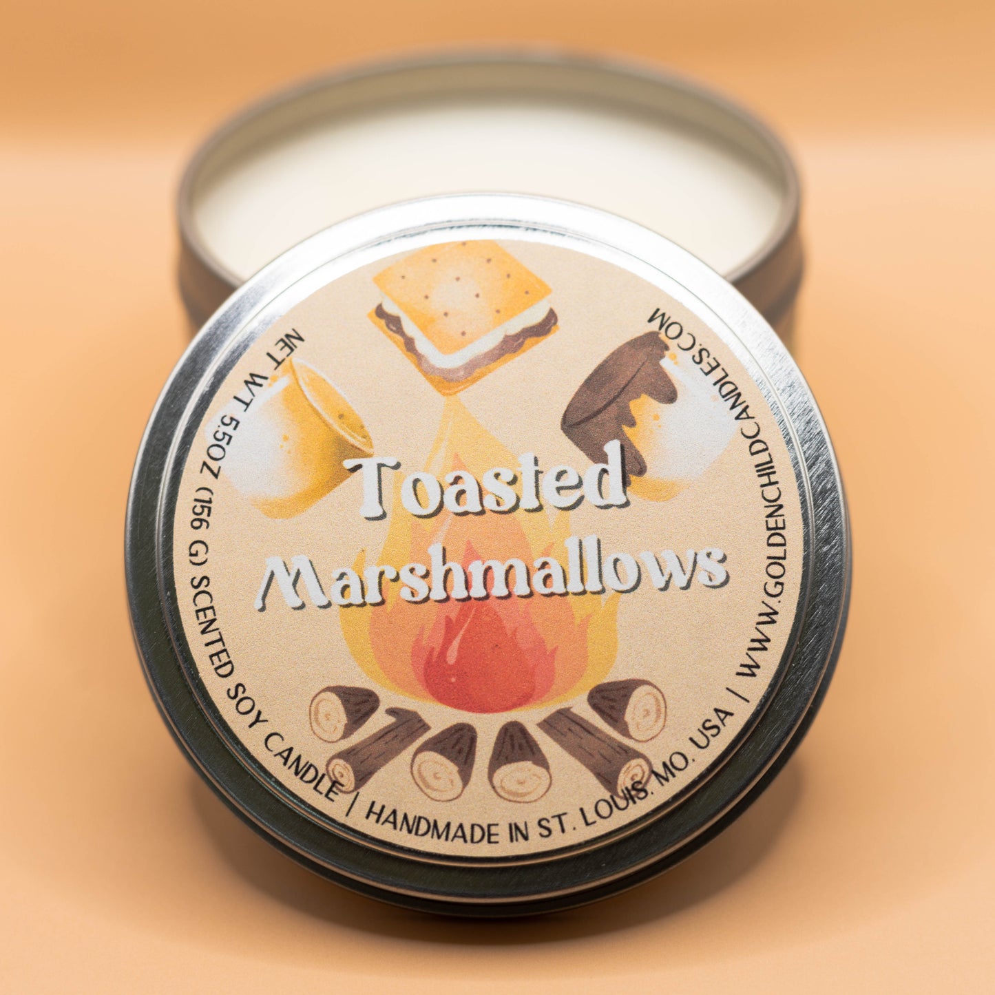 Toasted Marshmallows 5.5 oz Travel Tin Candle