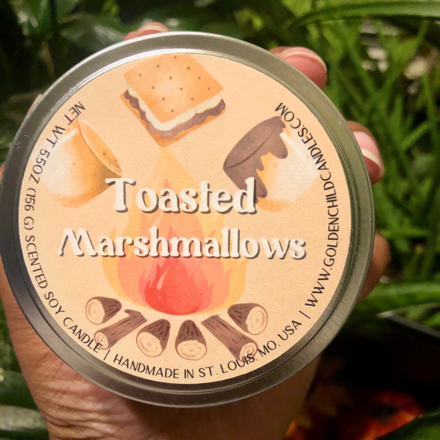 Toasted Marshmallows 5.5 oz Travel Tin Candle